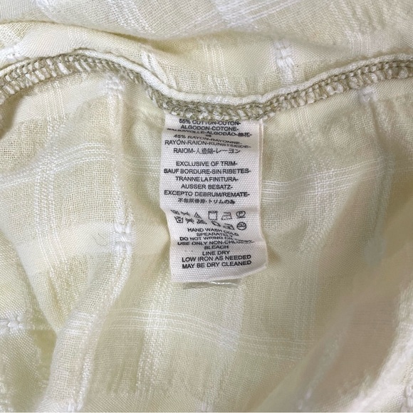 Free People Loveland Woven Plaid Button Down Shirt Citron Yellow - Picture 11 of 12